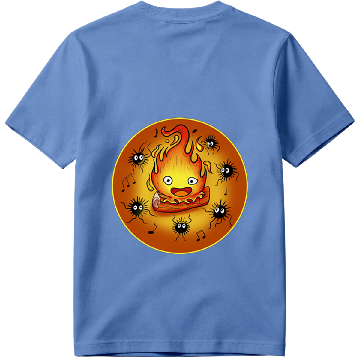 Flame Character with Spiders and Music Notes - Tee