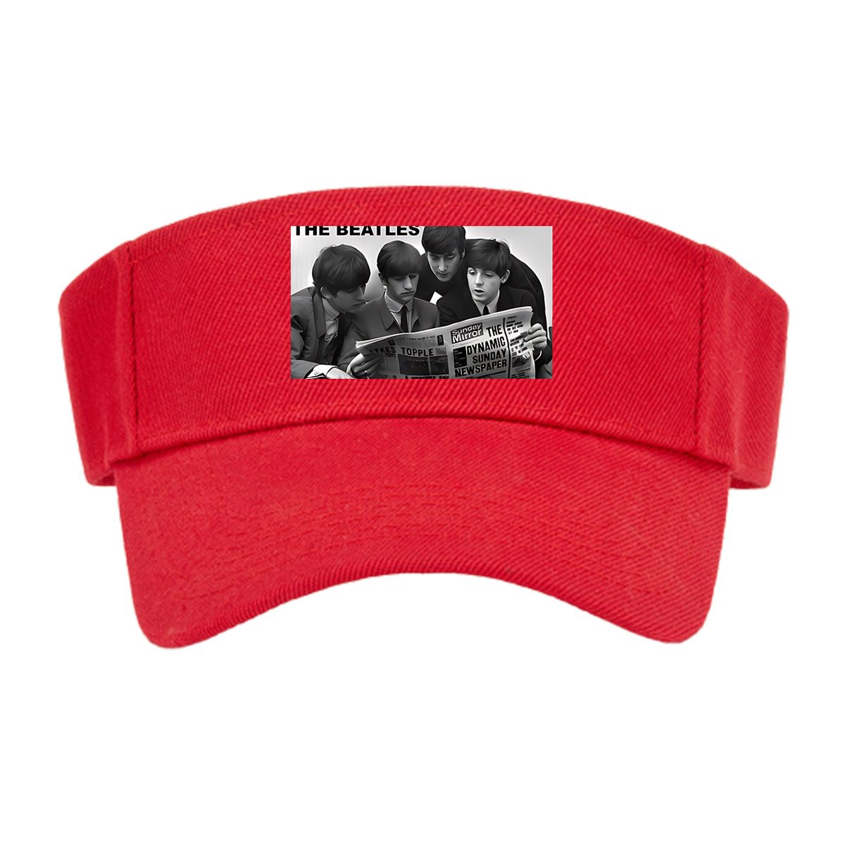 The Beatles Reading Sunday Mirror Newspaper -  Visor cap