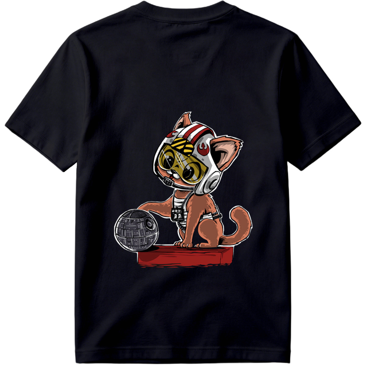 Star Wars: Cat Pilot with Death Star - Tee