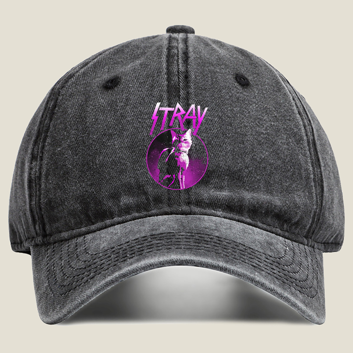 Stray - Cat Adventure - Washed Denim - Baseball Cap
