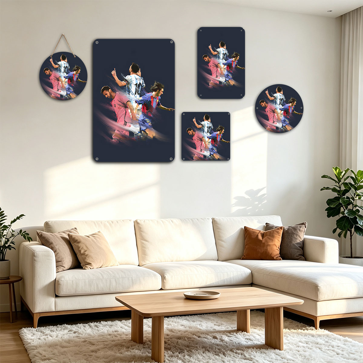 Lionel Messi in Action: Argentina, Barcelona, and Inter Miami Moments - painting