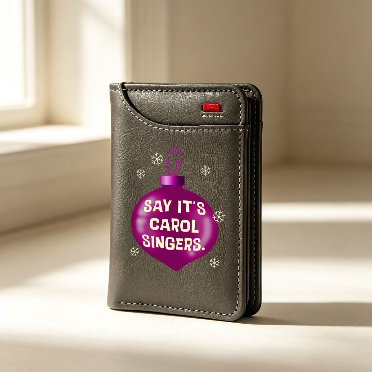 Say It's Carol Singers: Holiday Ornament Design - Vertical Style Wallet