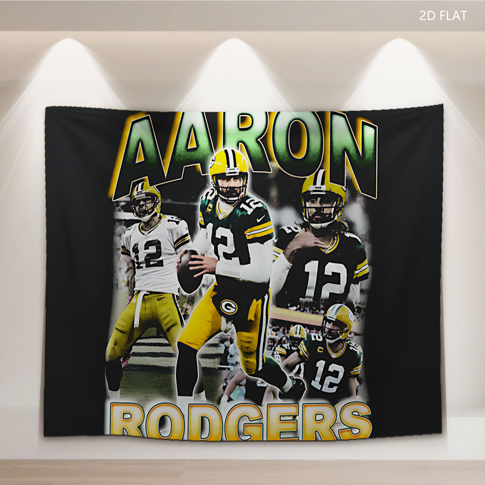 Aaron Rodgers Green Bay Packers NFL Quarterback Action Montage - Tapestry