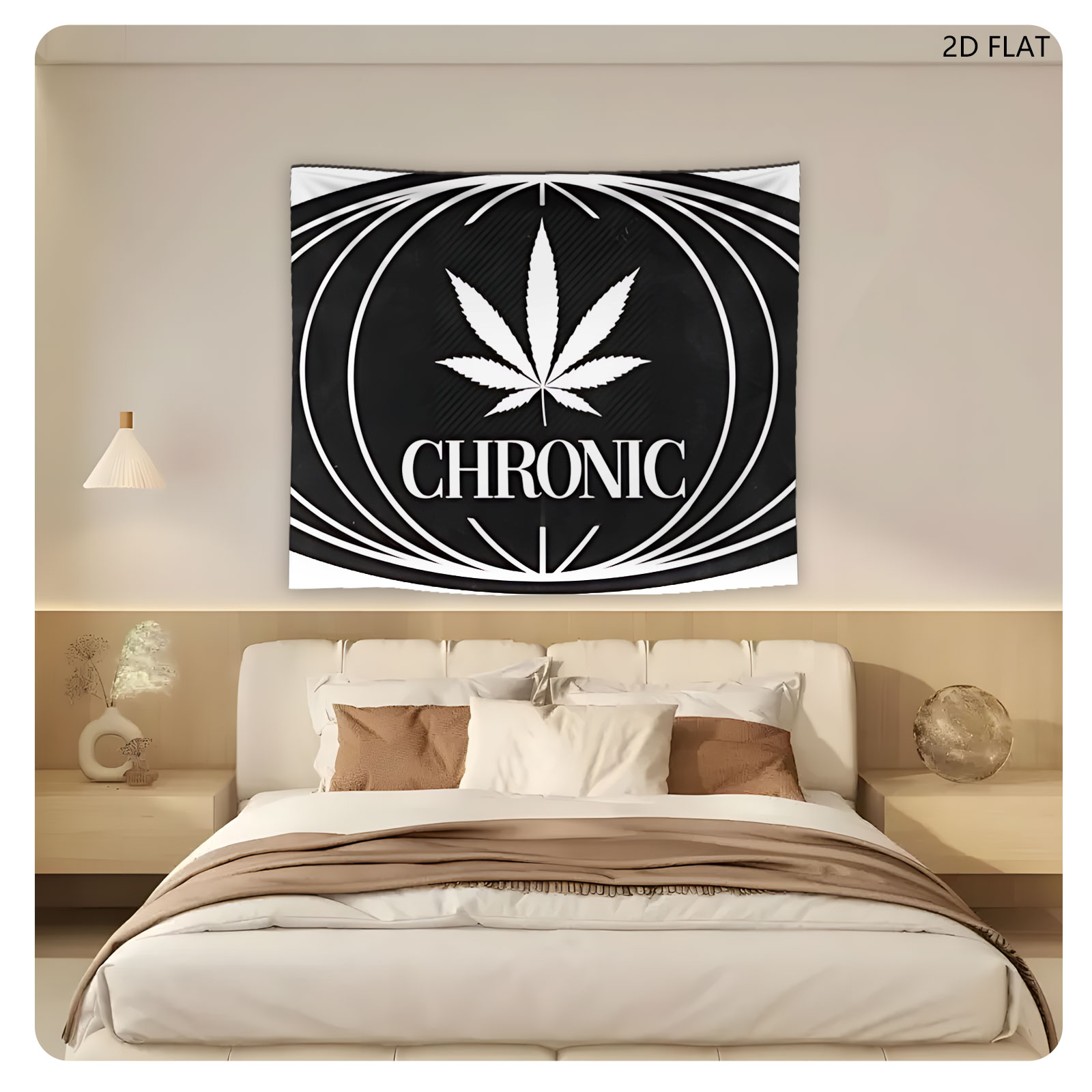 Chronic: Cannabis Brand Logo with Leaf Symbol - Tapestry