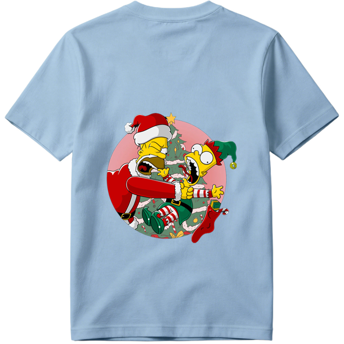 Simpsons Christmas Chaos: Homer and Bart in Holiday Hijinks - Tee