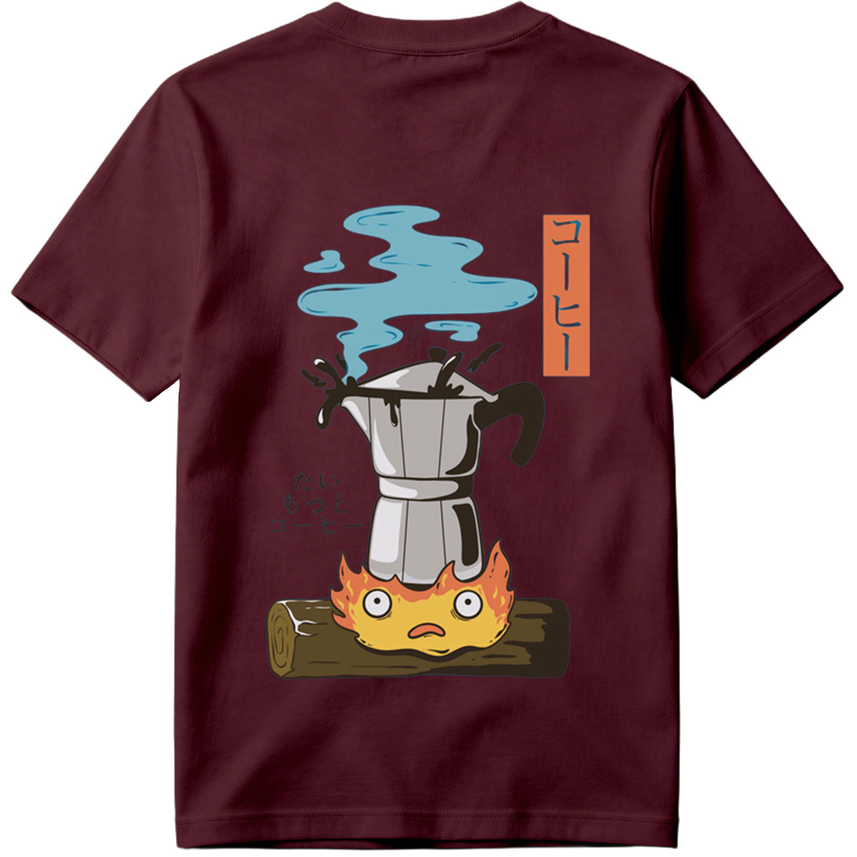 Coffee Pot and Flame Character - Tee