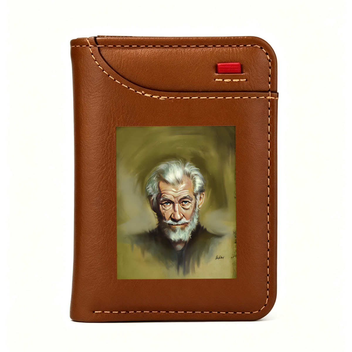 Portrait of an Elderly Man with White Hair and Beard - Vertical Style Wallet