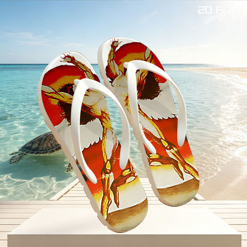 Fallen Angel in Fiery Descent -  flip-flops