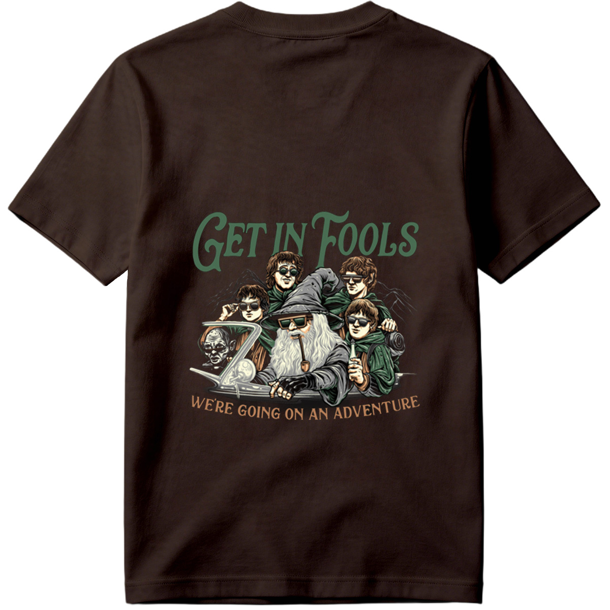 The Lord of the Rings: Frodo, Sam, Merry, Pippin, and Gandalf with a Modern Twist - Tee