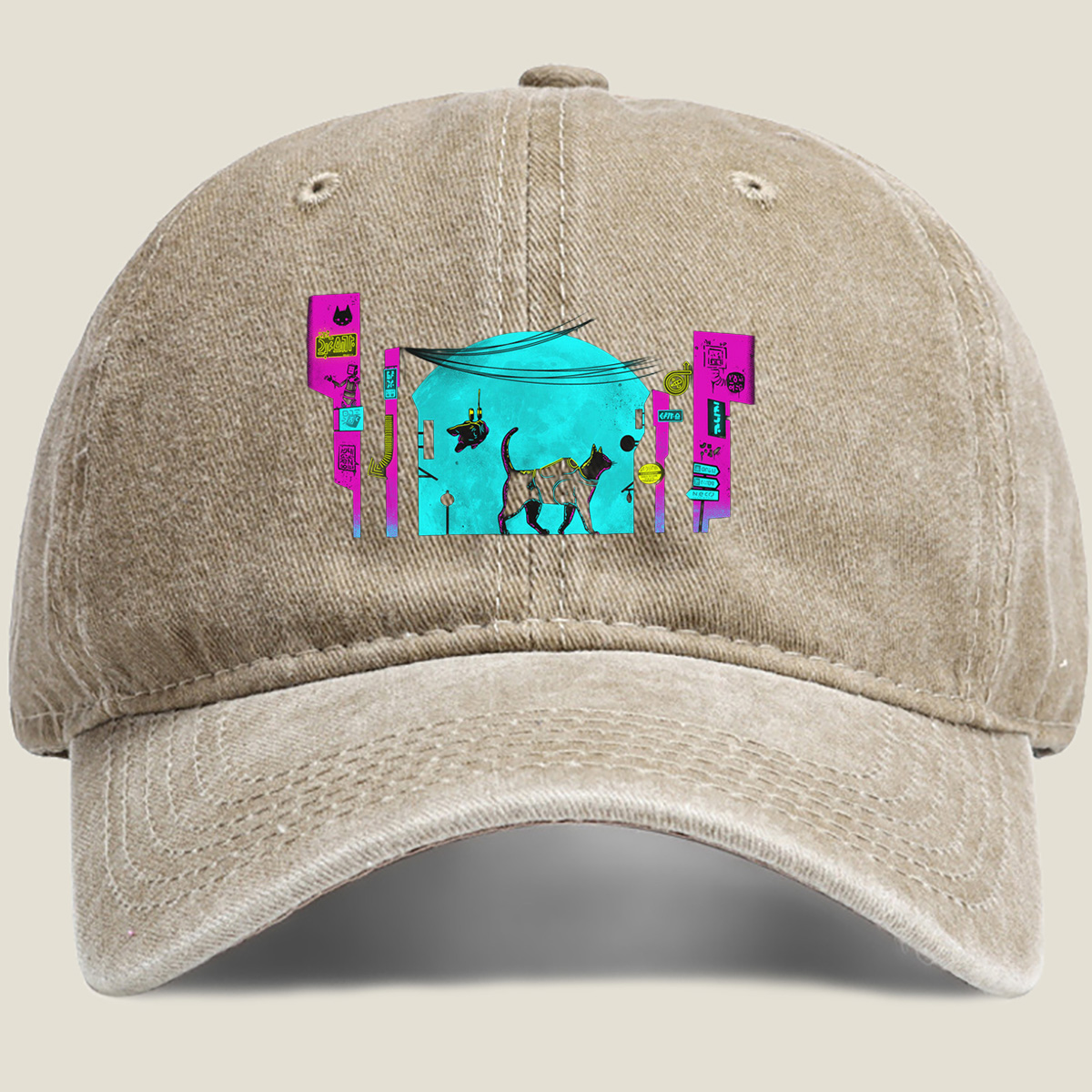 Stray: The Cat and the City - Washed Denim - Baseball Cap