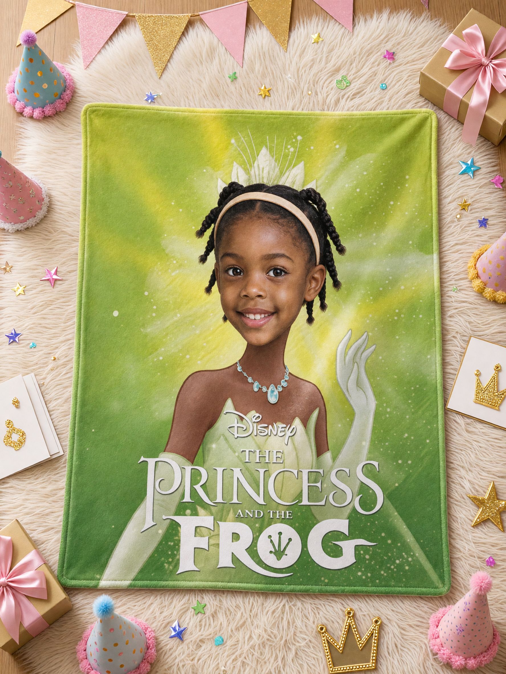 Personalized Face Photo Blanket Custom Princess Flannel Throw Cozy Bed Couch Wrap Ideal Customized Gift
