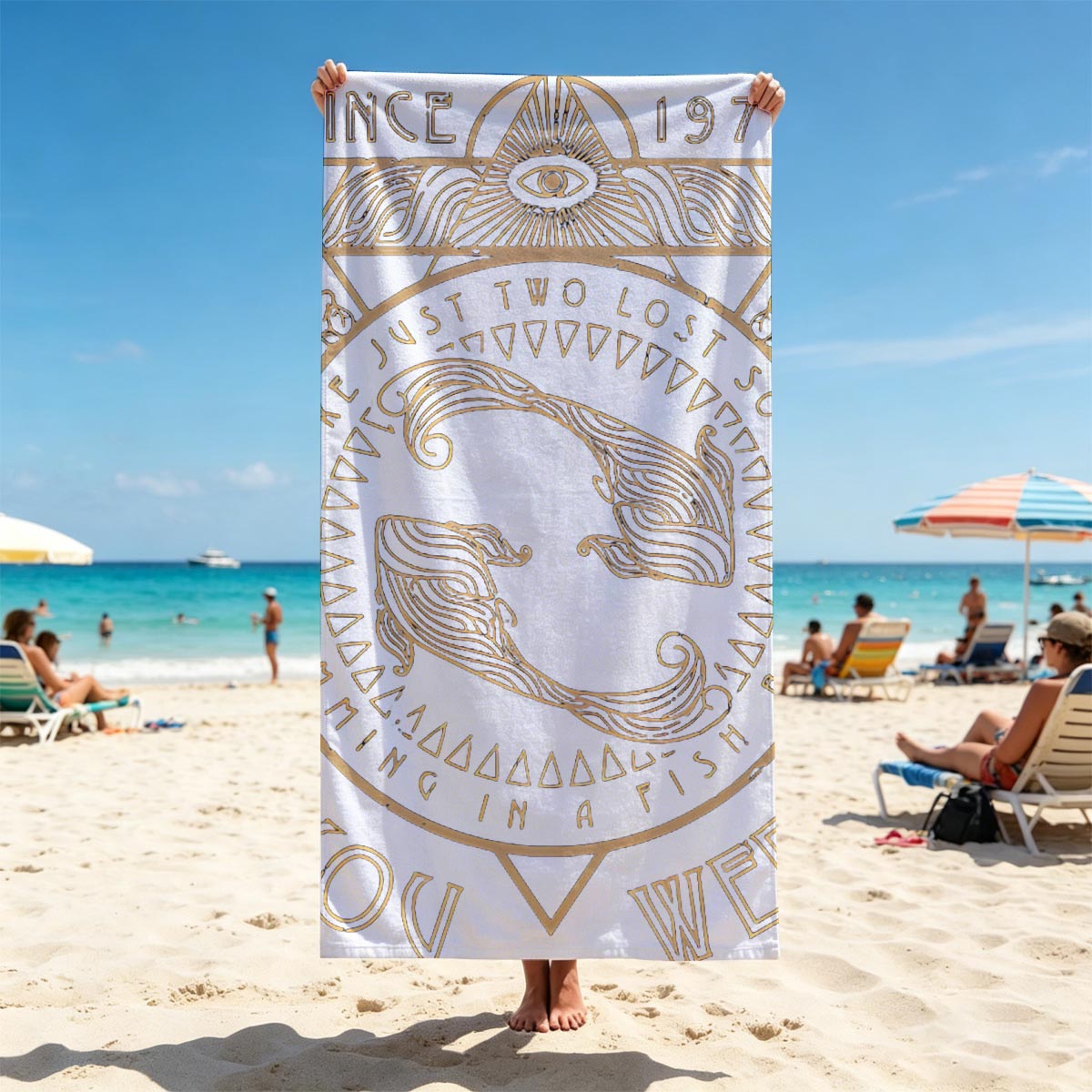 Wish You Were Here: Two Lost Souls Swimming in a Fishbowl Since 1975 - Beach towels