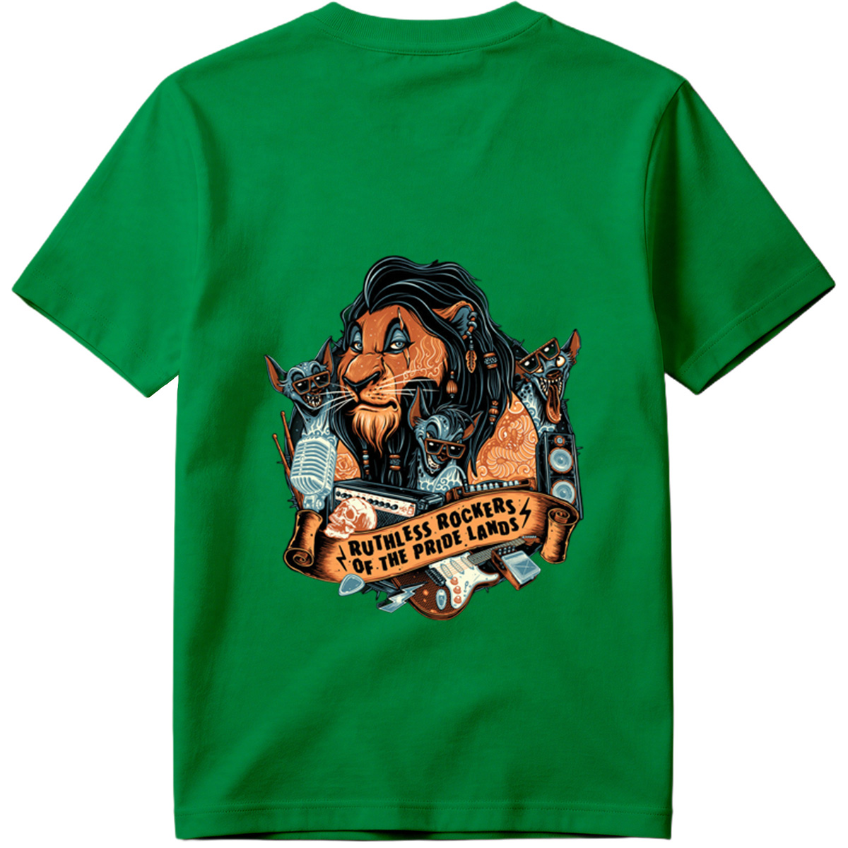 Ruthless Rockers of the Pride Lands: Lion, Hyena, and Meerkat Band - Tee