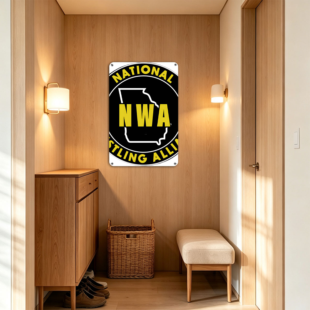 NWA National Wrestling Alliance Logo - painting