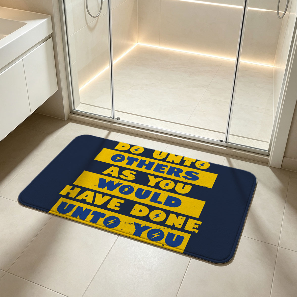 Golden Rule: Do Unto Others as You Would Have Done Unto You - Flannel floor mat