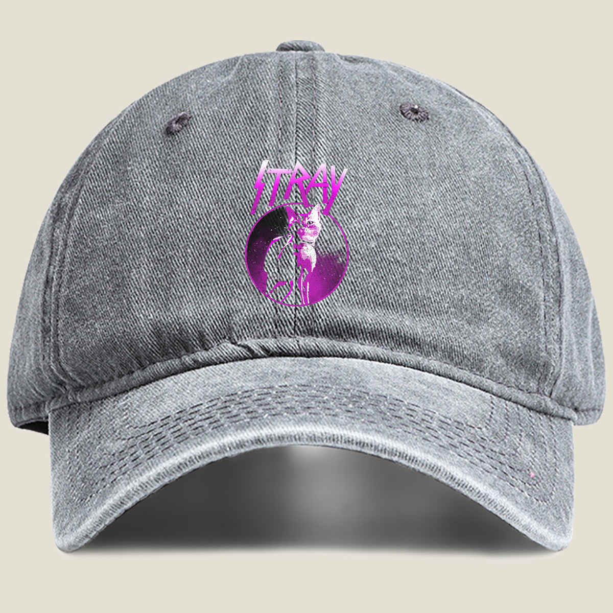 Stray - Cat Adventure - Washed Denim - Baseball Cap