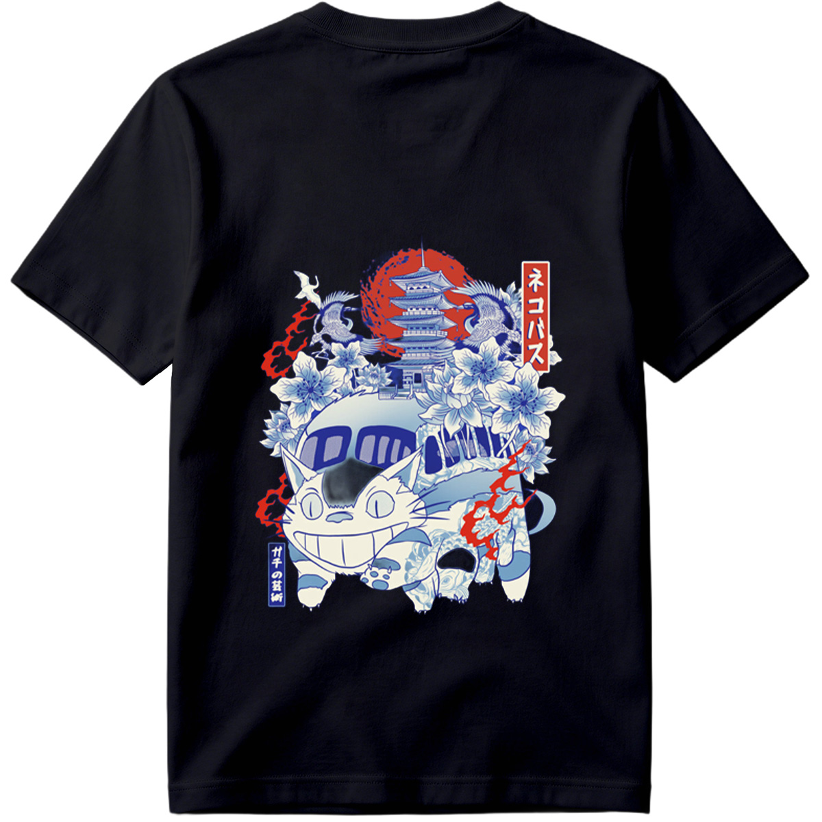 Neko Pass: Catbus and Japanese Landmarks - Tee