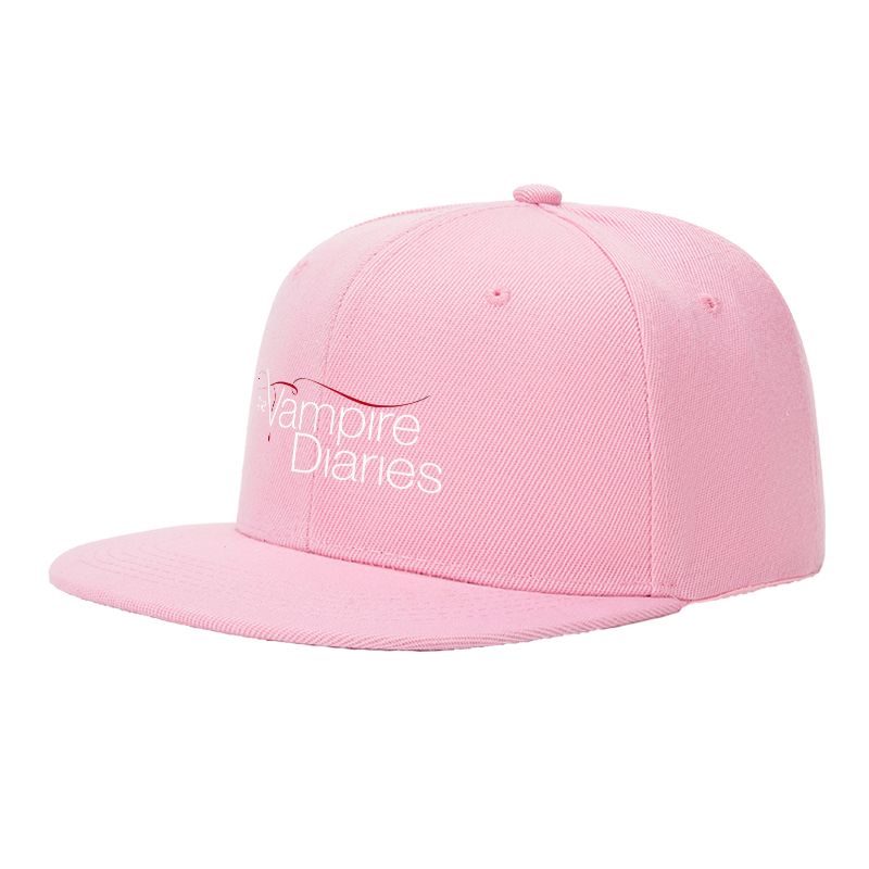 Flat Brim Baseball Cap The Vampire Diaries Logo Print Streetwear Underground Skate Style for Basketball Court Skate Park Urban Lifestyle Riders Rappers Streetwear Enthusiasts