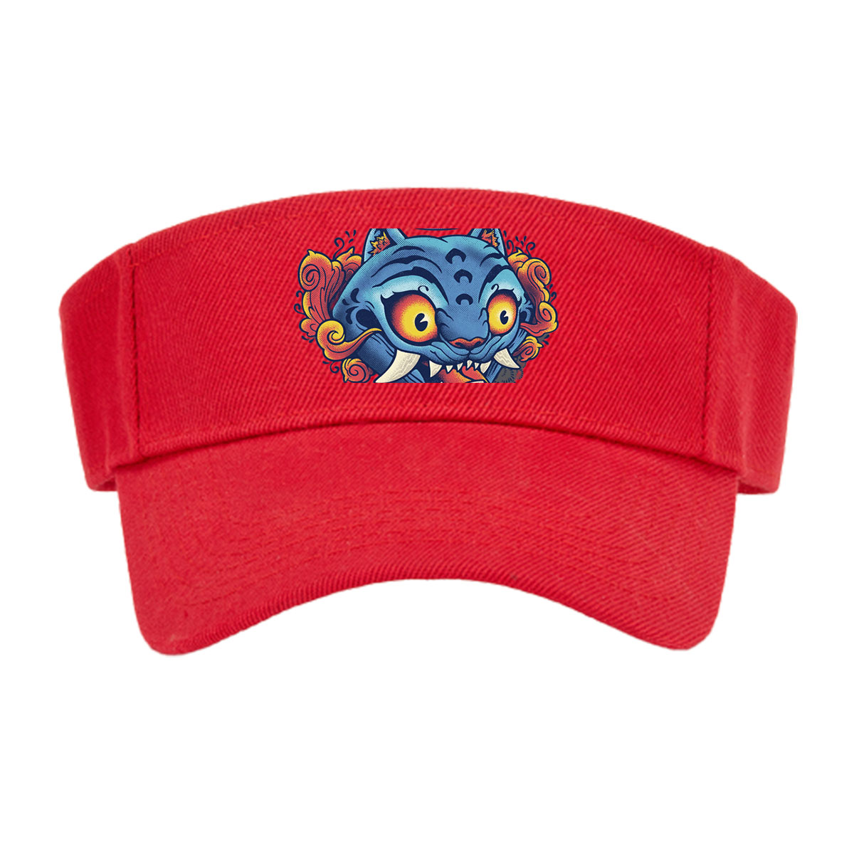 Blue Tiger with Bell and Envelope in Mouth -  Visor cap
