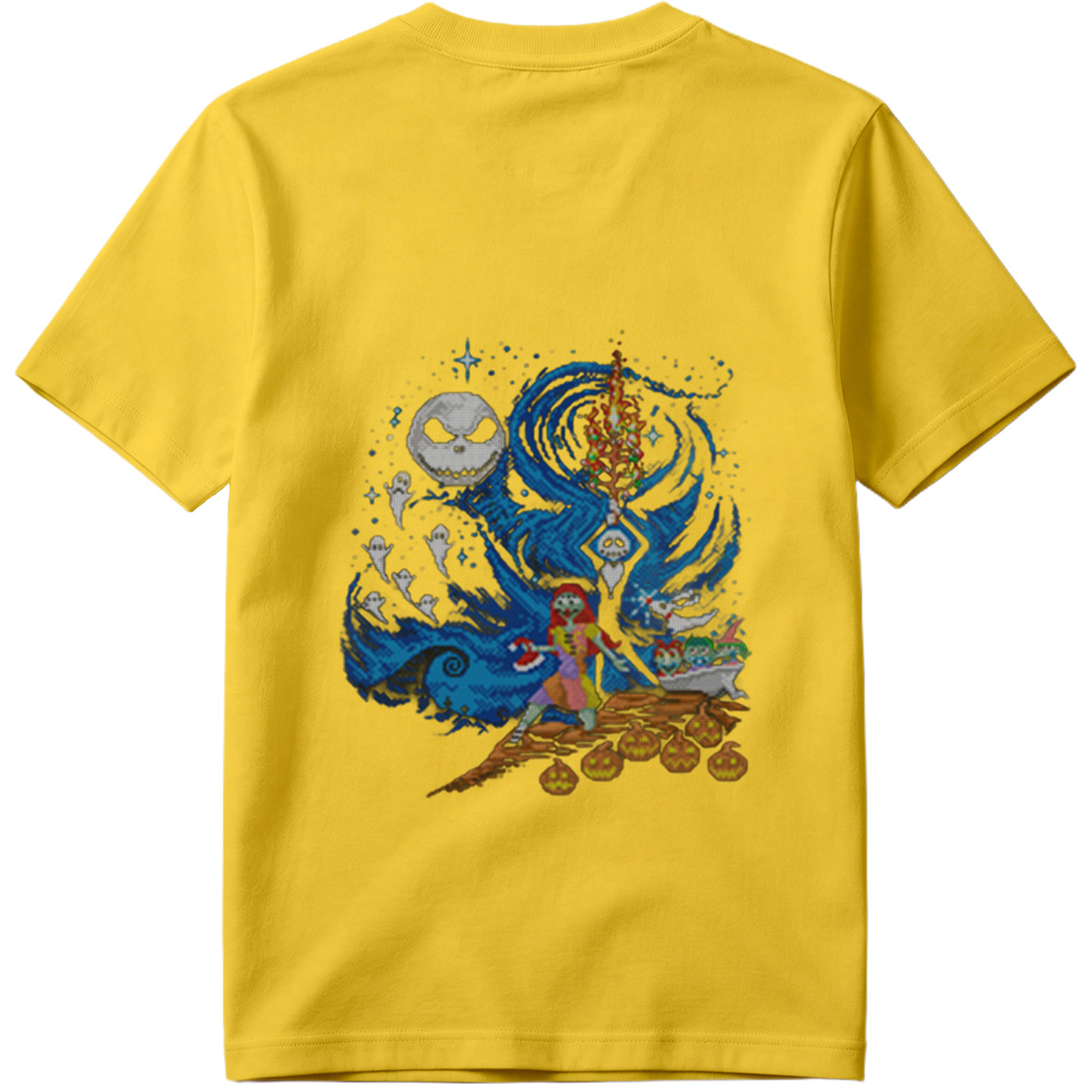 The Nightmare Before Christmas: Jack Skellington and Sally in a Magical Night Scene - Tee
