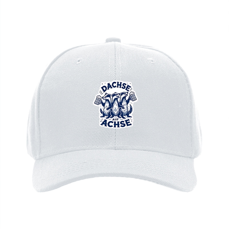 1pc New Baseball Cap with Dachse Auf Achse Otter Print Design Unisex Adjustable Hat for Outdoor Activities and Casual Wear Suitable for Adults and Teenagers