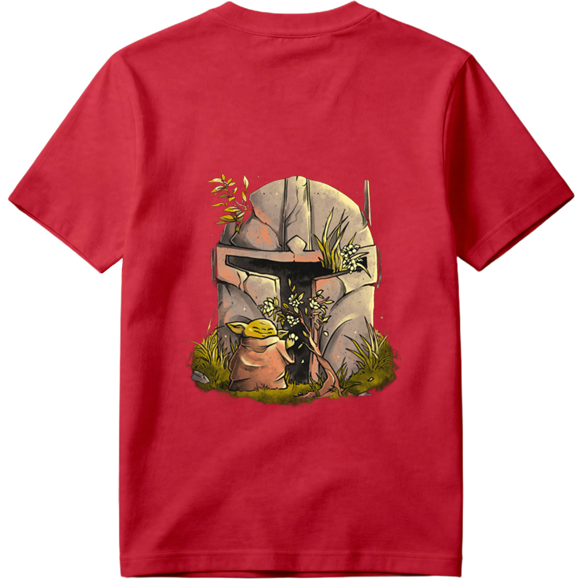 Yoda and Mandalorian Helmet Garden - Tee