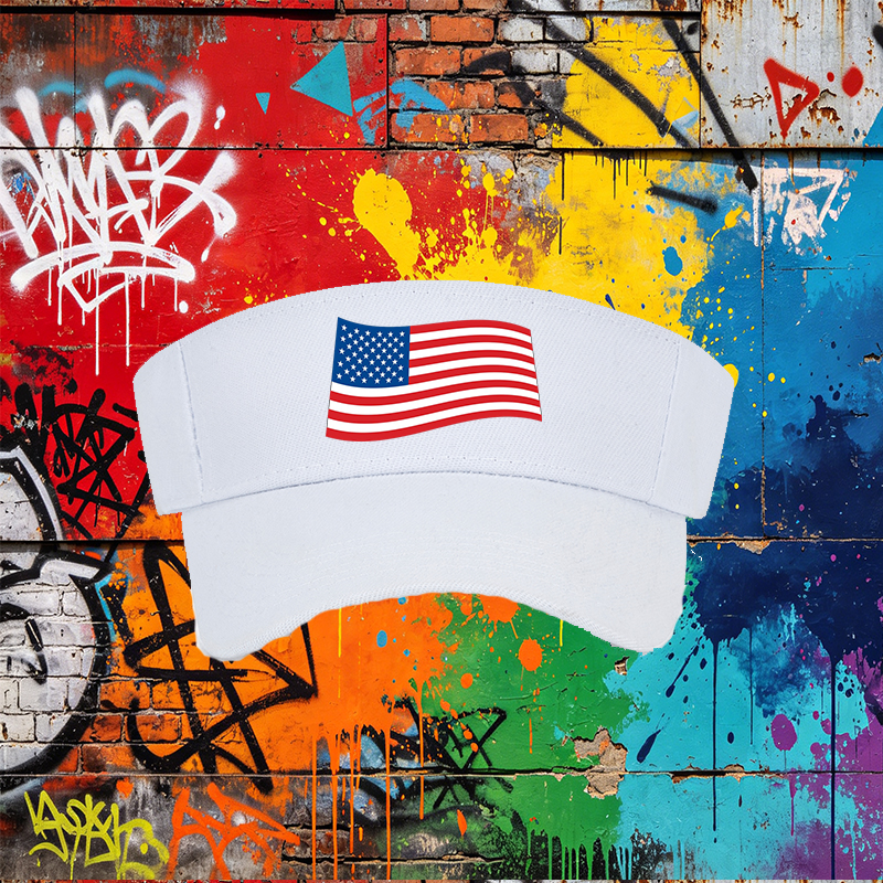 Unisex Classic Mesh Sun Hat with USA Flag Print Design - Lightweight Breathable Outdoor Cap for Men and Women, Perfect for Beach, Camping, Fishing, and Patriotic Events, Ideal for Adults Seeking Comfort and Style in Summer Activities