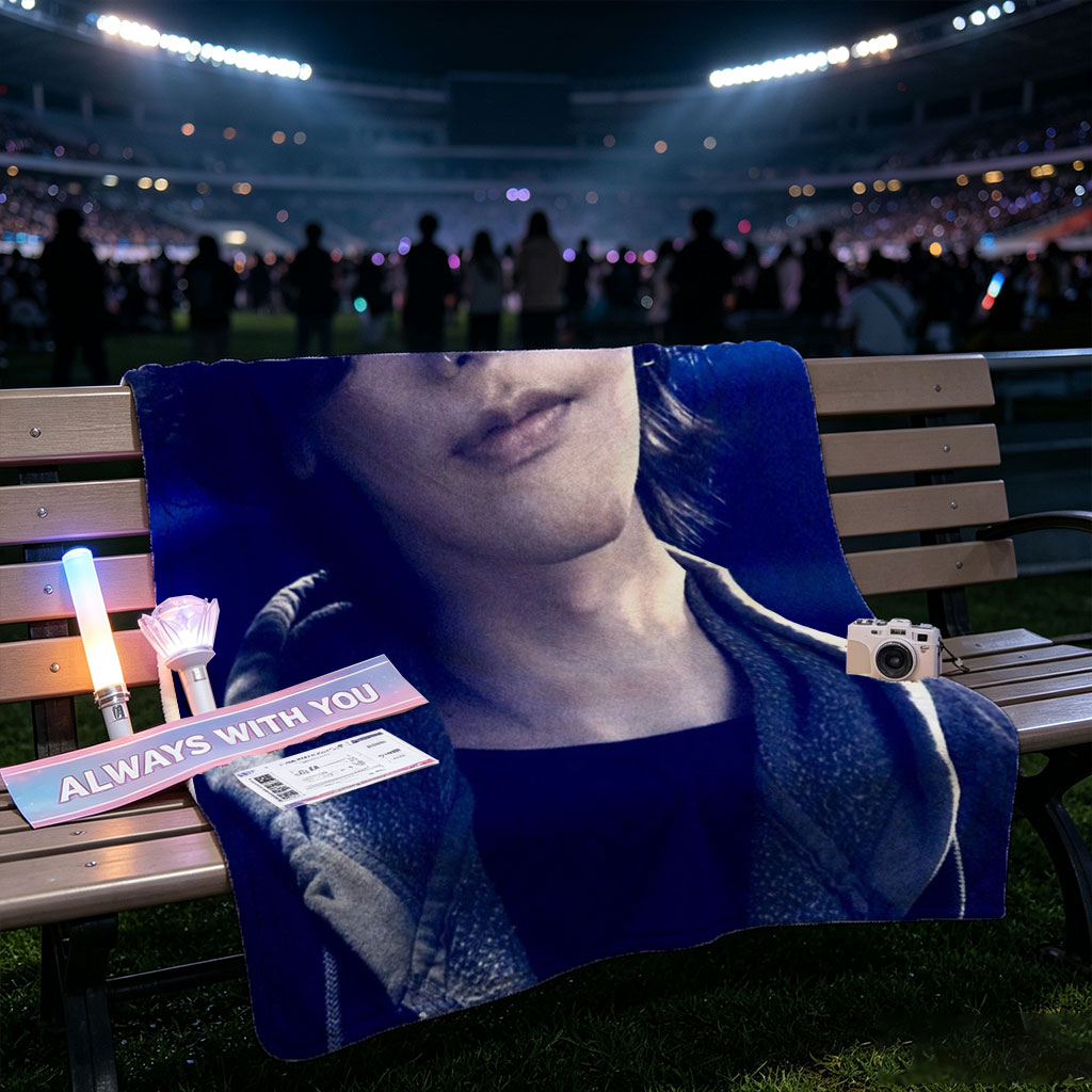 Yosuke Nagai in a dramatic scene with intense blue lighting and a stylish jacket - Blankets