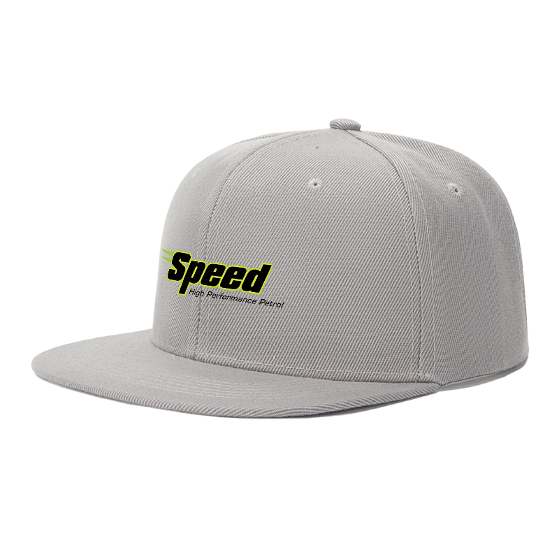 Flat Brim Baseball Cap Speed Logo Print Streetwear Underground Skate Style Hat for Basketball Court Skate Park Urban Riders and Hip Hop Artists