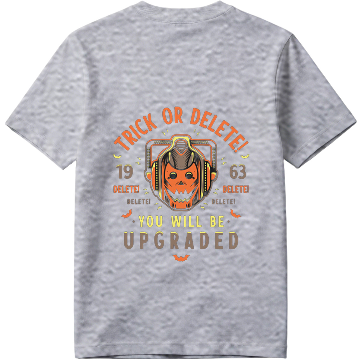 Trick or Delete: Cyberpunk Pumpkin with Helmet - Tee