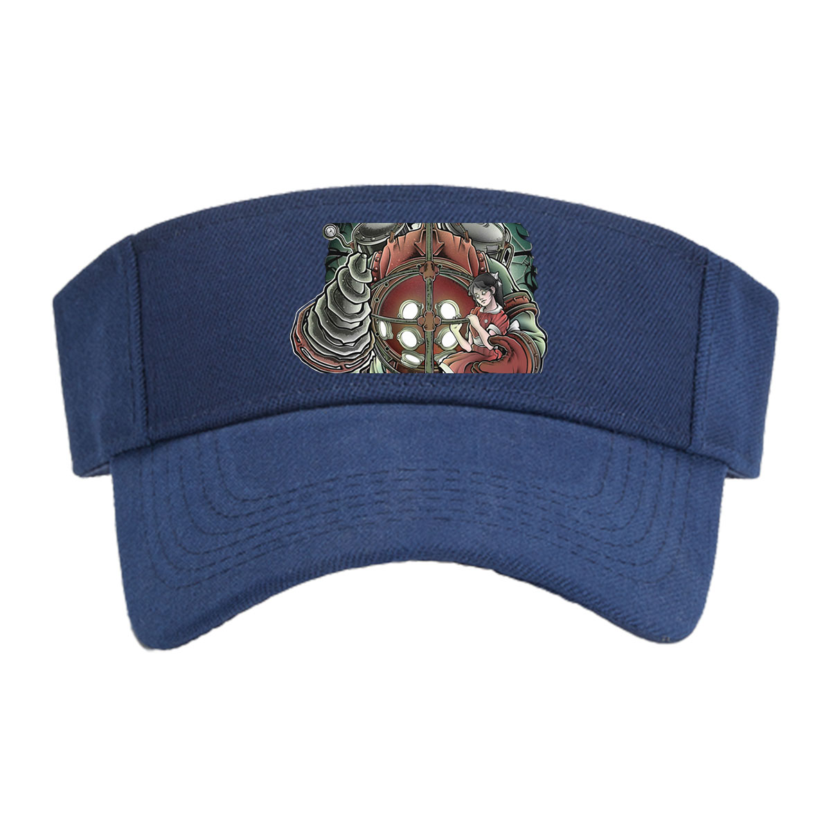 Hello Mr. Bubbles: Steampunk Mechanic and Girl in Red Dress -  Visor cap