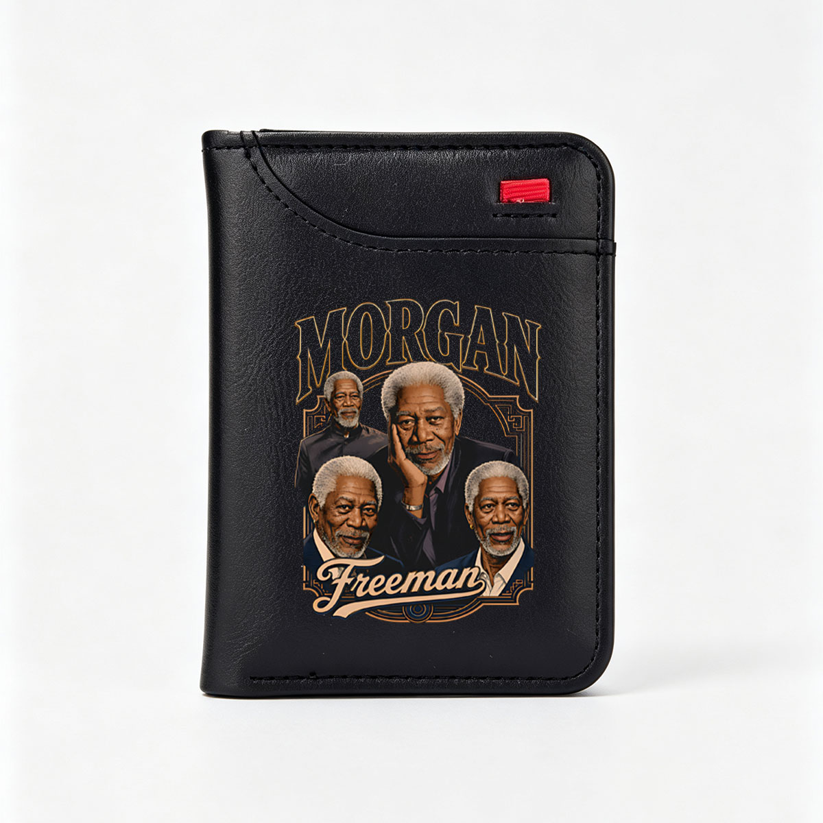 Morgan Freeman: Iconic Actor Portraits - Vertical Style Wallet