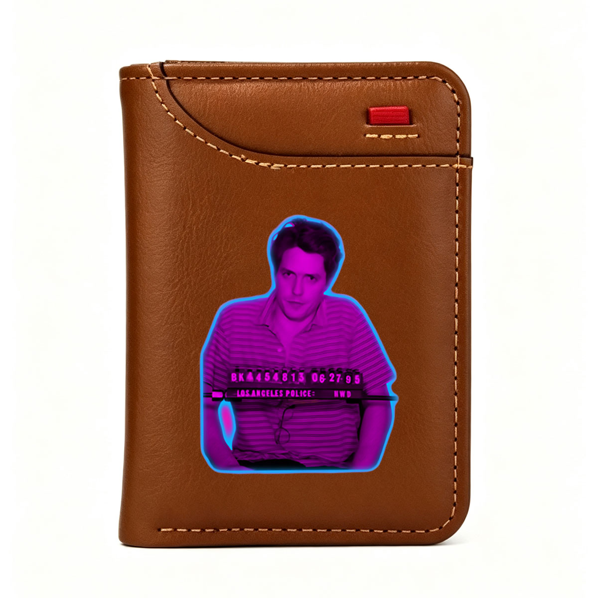 Hugh Grant Mugshot Style Photo - Los Angeles Police Department, 06-27-95 - Vertical Style Wallet