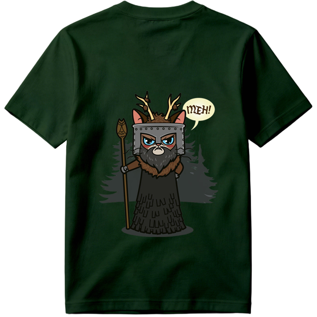 Cat Warrior with Antlers and Spear: 