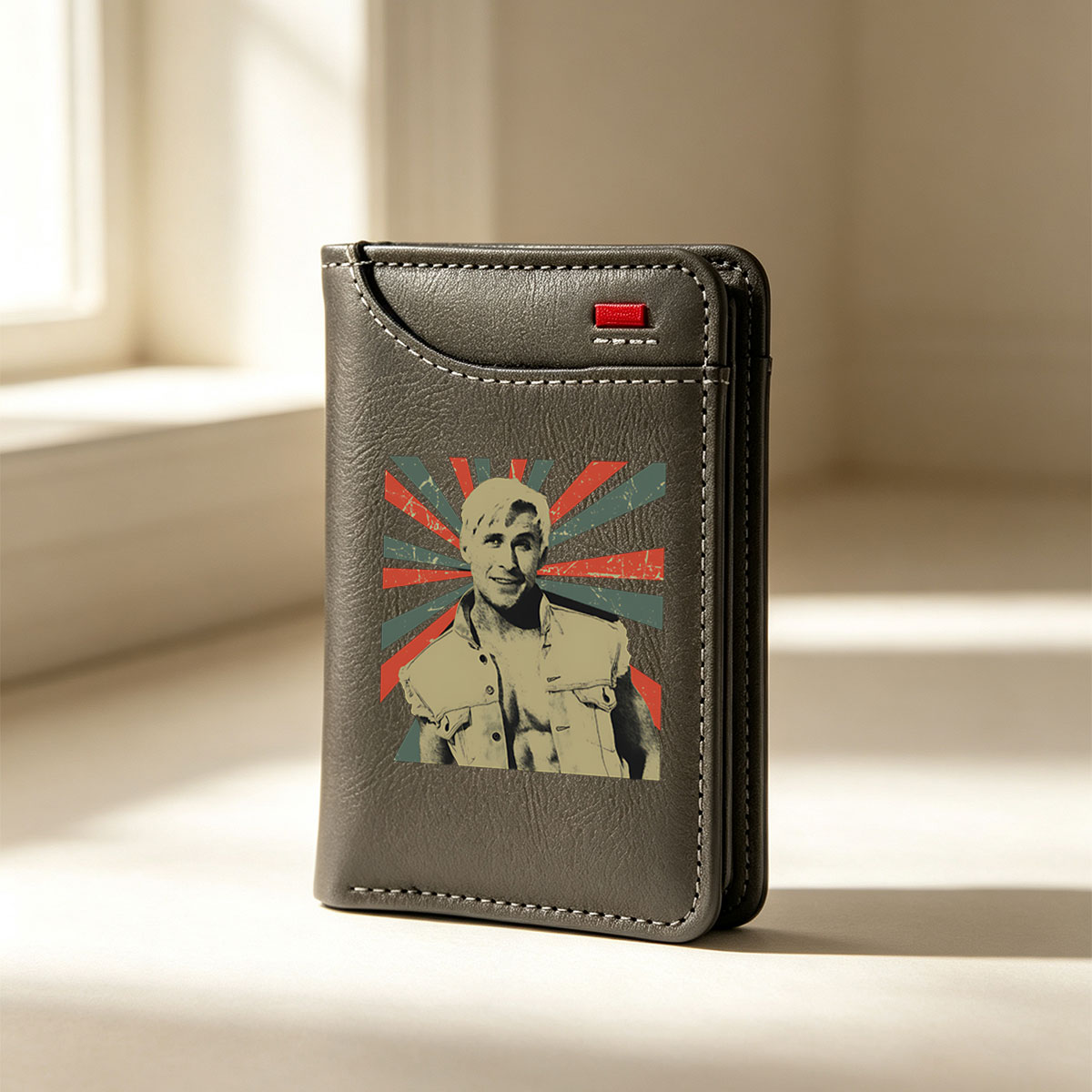 Ryan Gosling in a Vintage Military Jacket Poster - Vertical Style Wallet