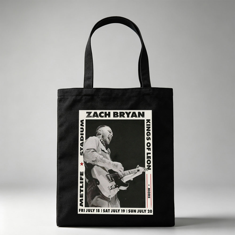 Zach Bryan Live Performance at MetLife Stadium with Kings of Leon and More - Canvas tote bags