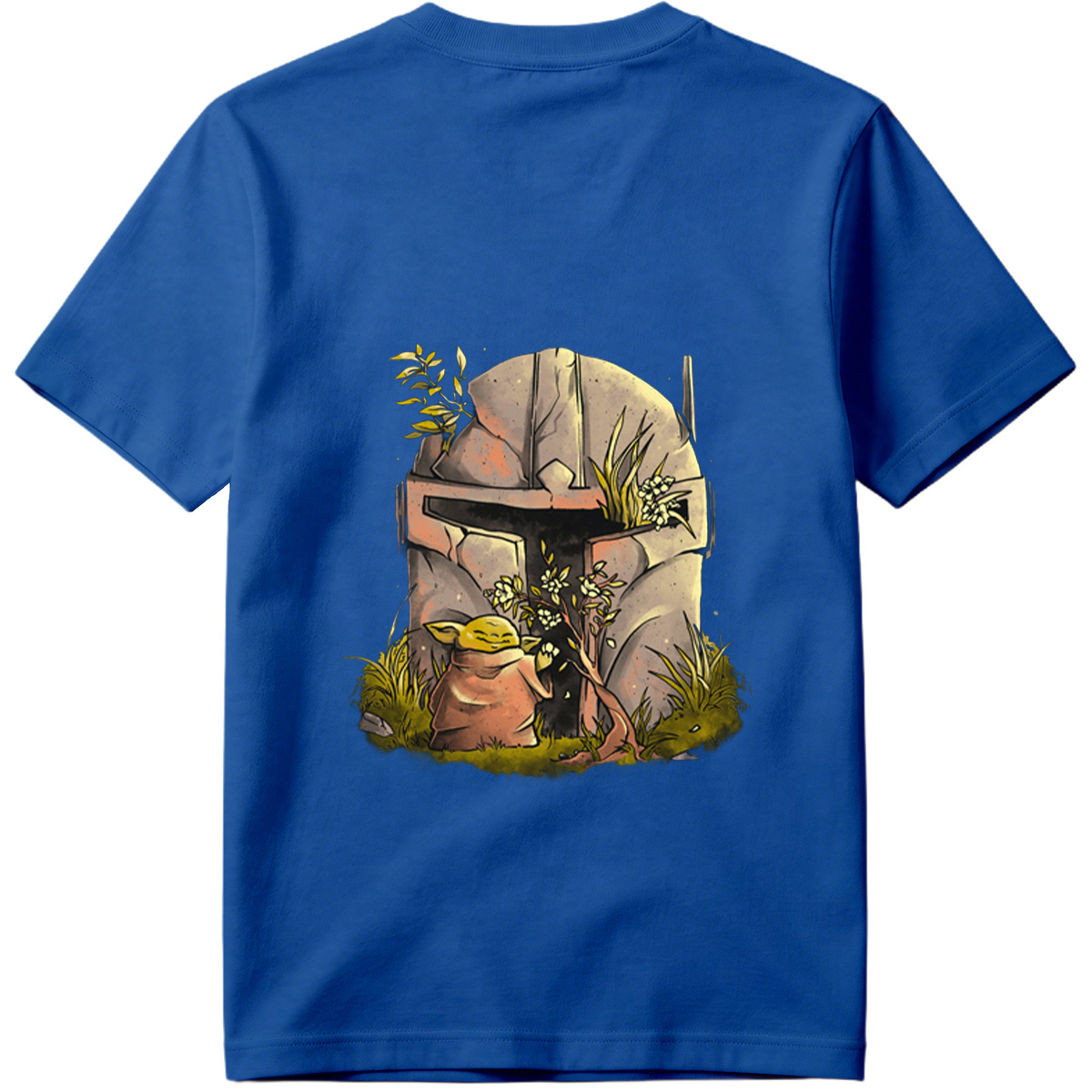 Yoda and Mandalorian Helmet Garden - Tee