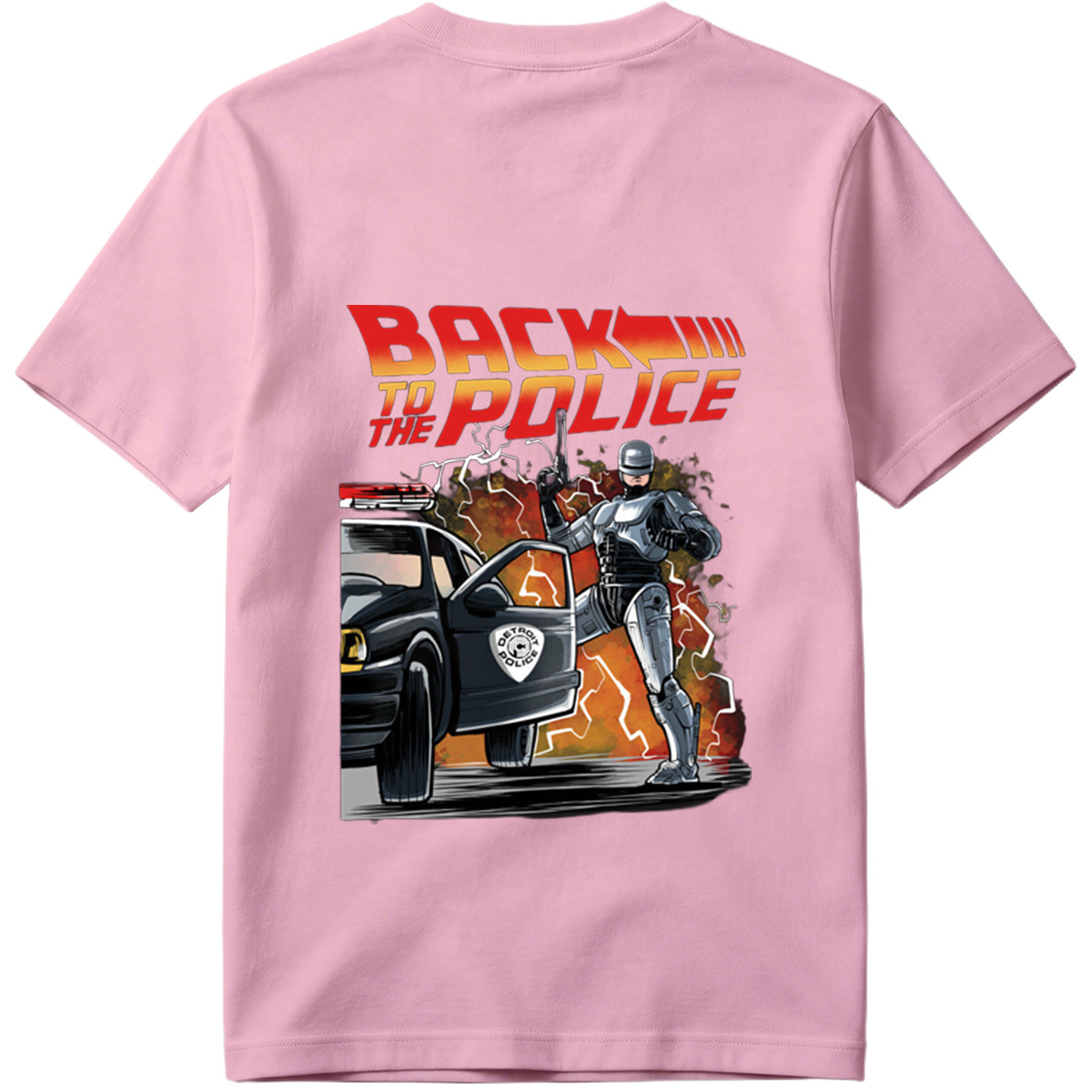 Back to the Police: RoboCop and Detroit Police Car - Tee