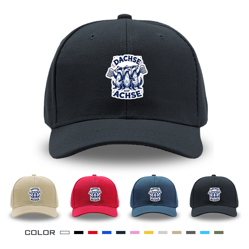 1pc New Baseball Cap with Dachse Auf Achse Otter Print Design Unisex Adjustable Hat for Outdoor Activities and Casual Wear Suitable for Adults and Teenagers