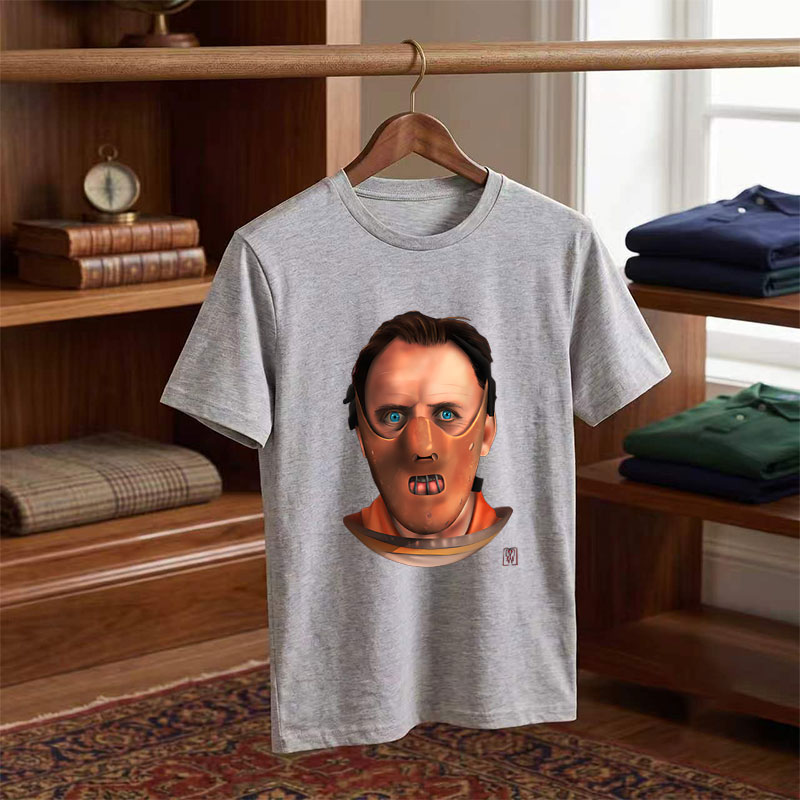 Anthony Hopkins as Hannibal Lecter in a Cyberpunk Mask - Tee