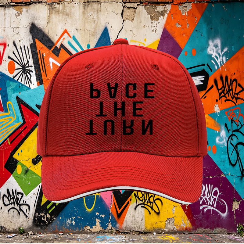 Unisex Classic Sandwich Hat Turn The Page Print Design - Unisex Classic Sandwich Hat for Outdoor Activities, Urban Style, Casual Wear, Perfect for Students, Travelers, and Fashion Lovers