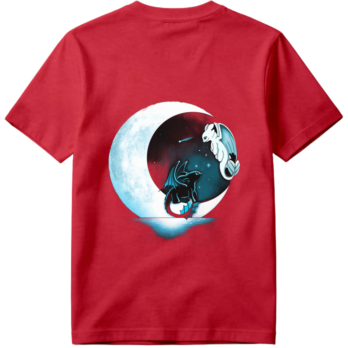 How to Train Your Dragon: Toothless and Light Fury under the Moon - Tee