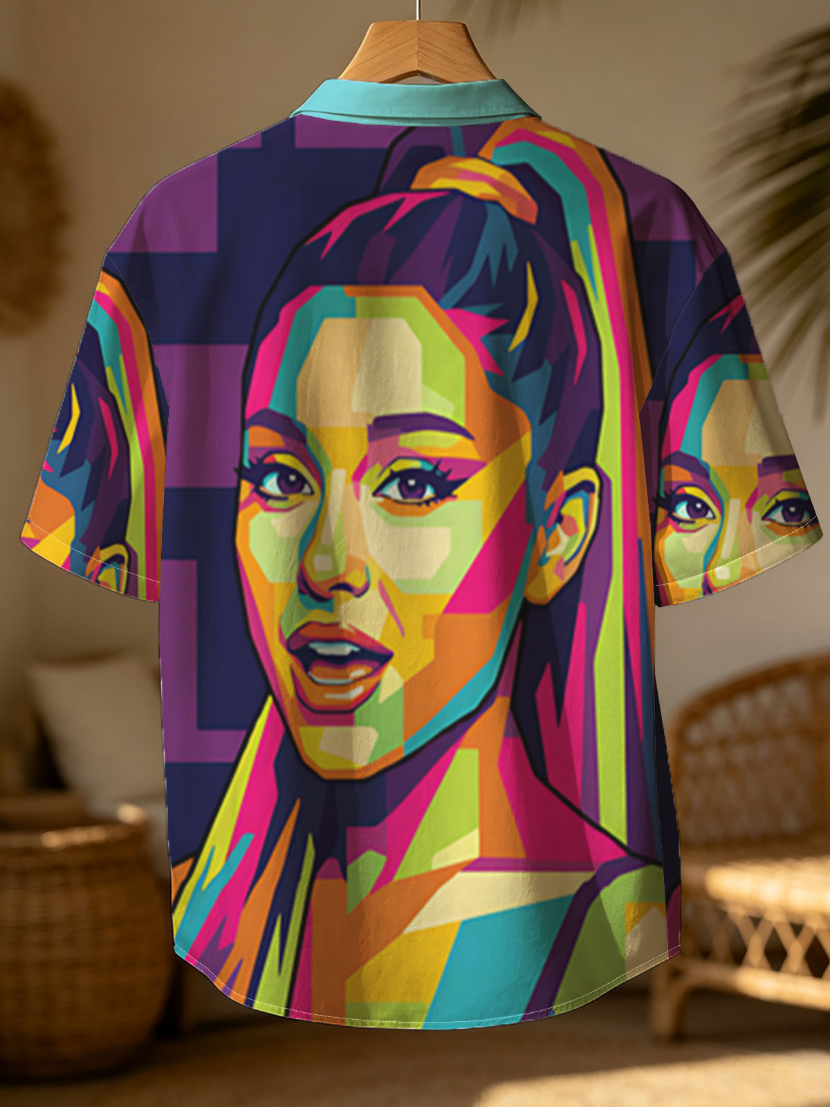 Pop Art Portrait of a Colorful Female Celebrity -  Shirt