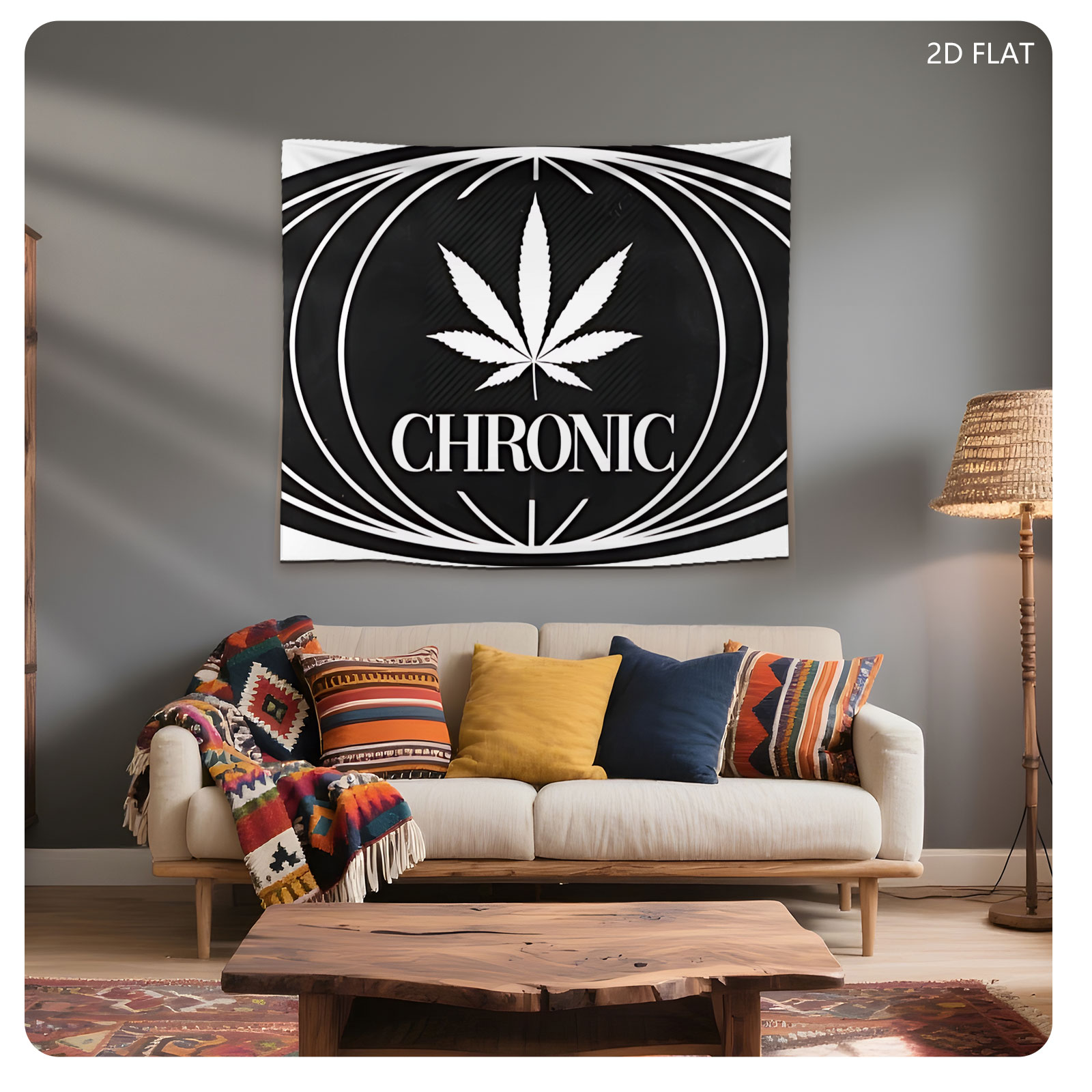 Chronic: Cannabis Brand Logo with Leaf Symbol - Tapestry