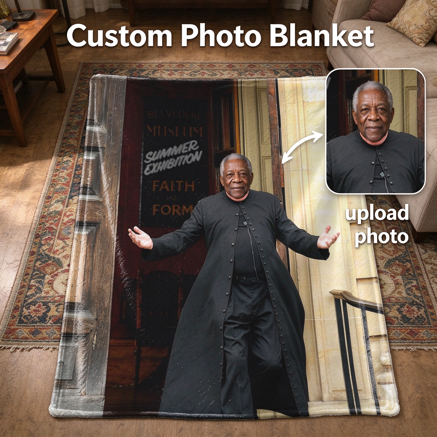 Custom Photo Blanket Personalized Picture Flannel Throw Ultra Soft Anti-Pilling Cozy Fleece Bed Sofa Gift