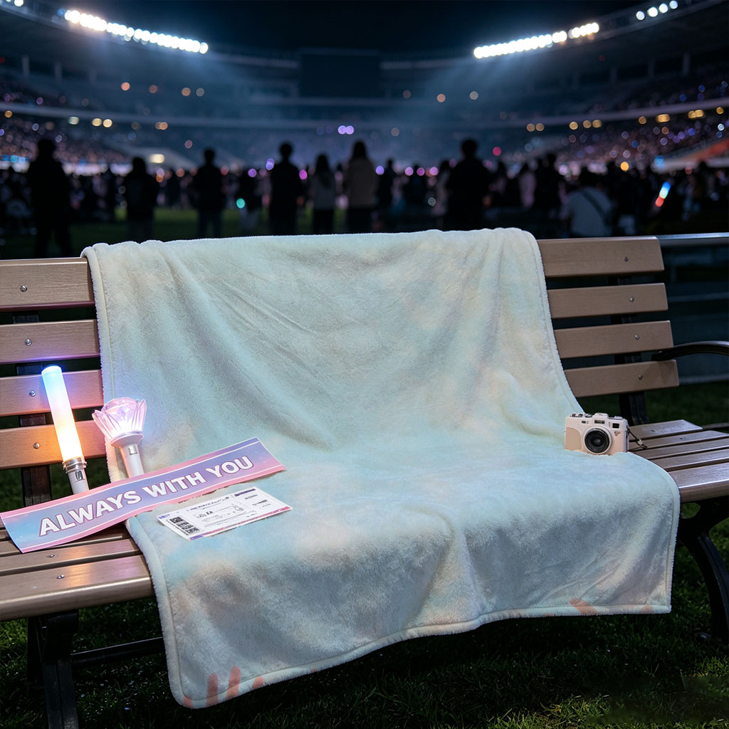 TXT Members Hands with Drawings Against Blue Sky - Blankets