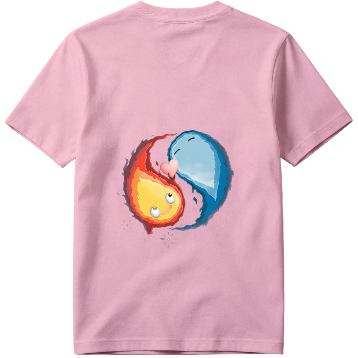 Yin Yang Fire and Ice Characters in Space - Tee