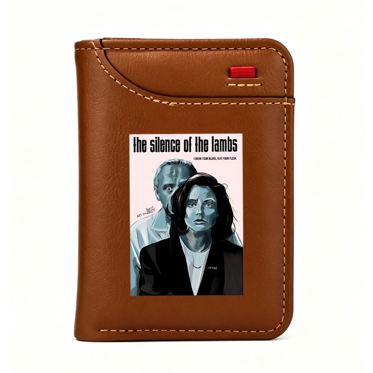 The Silence of the Lambs: Clarice Starling and Hannibal Lecter, Art by @Dazzy - Vertical Style Wallet