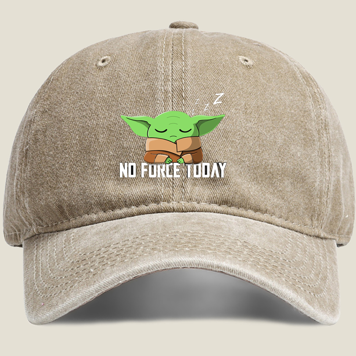 Baby Yoda Sleeping No Force Today - Hat