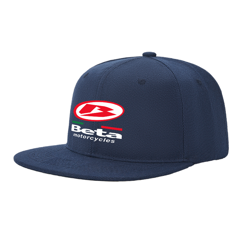 Flat Brim Baseball Cap Beta Motorcycles Logo Print Streetwear Underground Skate Style for Bike Riders and Urban Explorers